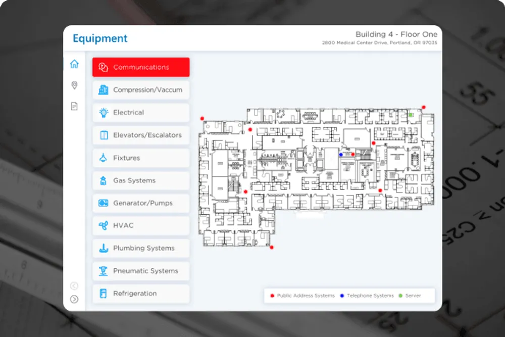 Construction project management dashboard showing active projects and documentation